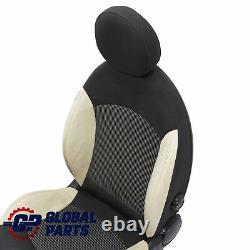 Mini Cooper One R55 R56 R57 Front Right Seat in Sport Fabric and Cream Leather
