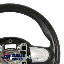 Mini Cooper One R55 R56 R57 R58 R59 R60 in Black Leather Sport Steering Wheel