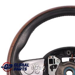 Mini Cooper One R56 R55 R57 Multifunction Sport Steering Wheel Wood / Black Leather