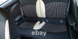 Mini Cooper R56 2009 Half Leather Interior Sports Cream Leather Fabric Back Seat