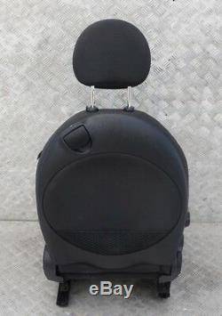 Mini Cooper R56 Sport Half Leather Black Inner Front Left Seat Left Side / S