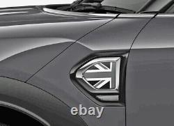 Mini Countryman Zierblenden-set F60 Union Jack Chrome Hublots Set New