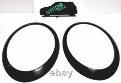 Mini F54 Clubman Front & Rear Light Covers Black Shining Head & Fire Edges