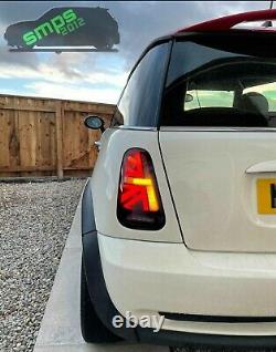 Mini Gen 1 Smoked Led Union Jack Rear Lights R52, 2004-2007 LCI