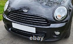 Mini One/Cooper R56, R57, R58 Glossy Black Front Grille Covers, Center 3