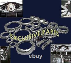 Mini One Cooper S D R50 R52 R53 2001-2009 Chrome Interior Set 26 Parts