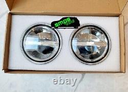 Mini R50, R52, R53 LED Chrome Rally Fog Lights Projectors One/Cooper/S/