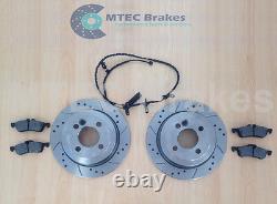 Mini R50 R53 R52 ONE COOPER S 01-06 Rear Brake Discs with Pads & Wear Sensors HT