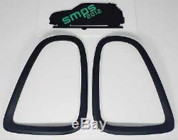 Mini R56, R57, R58, R59 Front & Rear Light Covers Super Matte Black 2006