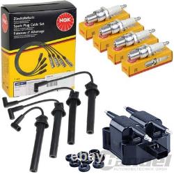 NGK Ignition Wire Set + Coil + Spark Plugs for MINI COOPER S ONE R50 R52 R53