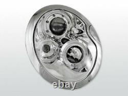 Neuf Projectors For Bmw Mini Cooper R50 R52 R53 2001-2006 Angel Eyes Chrome F