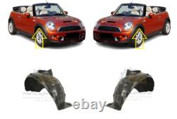 New Front Mudguards Black Pair for MINI COOPER / ONE / CABRIO 07-15