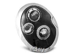 New! Projectors For Bmw Mini Cooper R50 R52 R53 2001-2006 Angel Eyes Black Fr