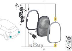 Nine On Origin Mini R60 Countryman Black Brilliant Fire Contour Edges L + R