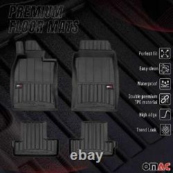 OMAC Premium Black Rubber Floor Mats for Mini Cooper & One 2001-2006