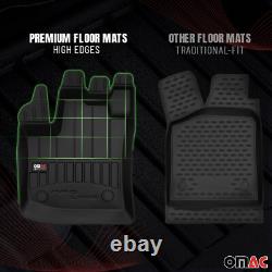 OMAC Premium Black Rubber Floor Mats for Mini Cooper & One 2001-2006