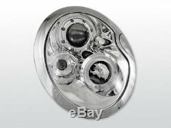 Offer Pair Headlights Bmw Mini Cooper R50 R52 R53 01-06 Halo Rims Chrome En Right Of Withdrawal