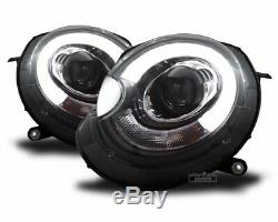 Offer Pair Headlights Mini Cooper R55 R56 R57 R58 R59 06-14 Led Light Tube Black