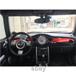 Red Checkered Flag Hood Interior Trim Inspection for Mini One Cooper R50 R53