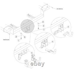 Removable Towbar + Bypass Pins SET for Mini Cooper One 11001/VM