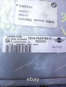 S122237002 Siemens Vdo 1214-7545789-01 S83293 Ecu Mini Cooper 1.6 R50 7545802