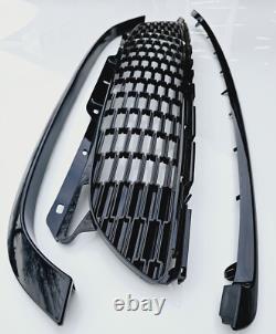 Shiny Black Grille for Mini R55 R56 R57 R58 R59 One Cooper Gen 2 LCI 2010+ 3