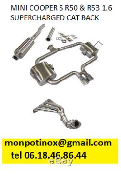 # Stainless Steel Exhaust With Or Without Valves Mini Cooper Mini One R50 R53 R56 F56