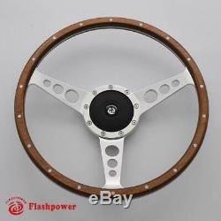 Steering Wheel Classic 13 '' To Restore Wooden Vintage Gt Mga Mgb Midget Ac