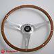 Steering Wheel Classic 13 '' Wood For Restoration Cutlass Mgb Midget Ac