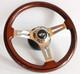 Steering Wheel Compatible With Mini Cooper Wood Chrome Wood S One R50 R52 R53 01-07