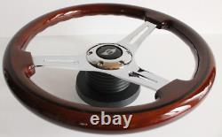 Steering Wheel Compatible with Mini Cooper Wood Chrome Wood S ONE R50 R52 R53 01-07