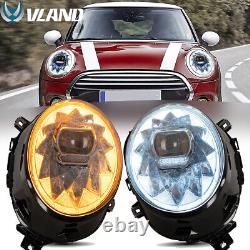 Vland Full Led Headlights For 2014-2017 2018 Bmw Mini Cooper F56 Drl With Animation