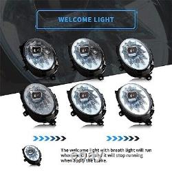 Vland Full Led Headlights For 2014-2017 2018 Bmw Mini Cooper F56 Drl With Animation