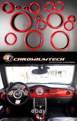 2001-2006 BMW Mini Cooper/S / One R50 R52 R53 Intérieur Rouge Cadran Bordure Kit