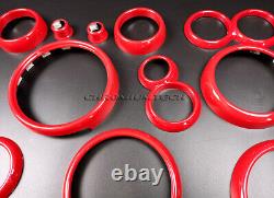 2001-2006 BMW Mini Cooper/S / One R50 R52 R53 Intérieur Rouge Cadran Bordure Kit