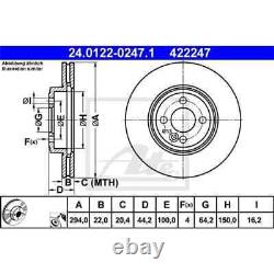 ATE Disques 294 MM + Revêtements Avant pour Mini Cooper One Coupé Roadster