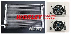 Alu Radiator + FAN For Mini One Cooper R50 R52 R53 1.4 1.6 A/C AC Petrol 2002-07