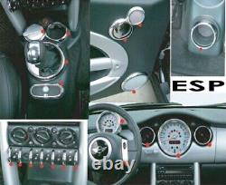 Aménagement Intérieur en Chrome Kit 26 Pièces Pour Mini One COOPER S D R50 R52