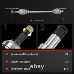 Arbre de Transmission avant Droite Manuelle pour Mini Cooper One 31607533216