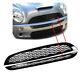 Calandre Pour Mini Cooper S One R50 R52 R53 Sports Grill Noir Brillant