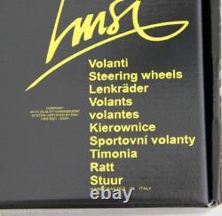 Classique Cuir Noir Volant Sport 315mm Luisi Sharav 315 Fabriqué En Italie