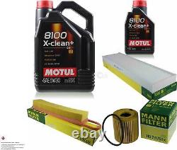 MANN-FILTER Inspection set Motul 6L 8100 X-clean+ 5W-30 pour Mini Cooper One