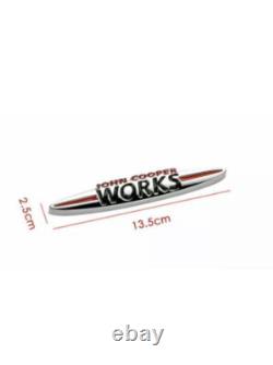 MINI JCW John Cooper Works emblème insigne logo calandre 135mm clubman S one