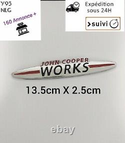 MINI JCW John Cooper Works emblème insigne logo métal coffre 135mm clubman S one