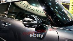 MK1 Mini Cooper / One / S R50 R52 R53 Noir Union Jack Miroir Bouchon Pour LHD