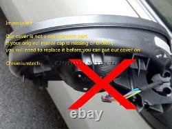 MK1 Mini Cooper / One / S R50 R52 R53 Noir Union Jack Miroir Bouchon Pour LHD