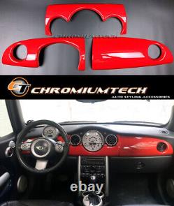 MK1 Mini Cooper/S / One Jcw R50 R52 R53 Piment Rouge Tableau Housse Pour LHD
