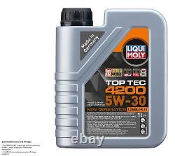 Mahle Inspection Set 6L Liqui Moly 5W-30 Top Tec 4200 pour Mini Cooper One
