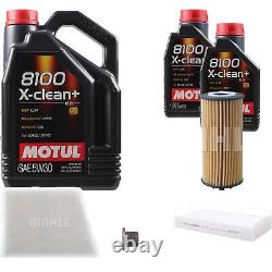 Mahle Inspection Set 7 L Motul 8100 X-Clean + 5W-30 pour Mini Cooper One