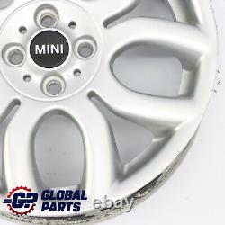 Mini Cooper One R50 R55 R56 R57 Jante Alliage Argent 17 7J Flame Spoke 97